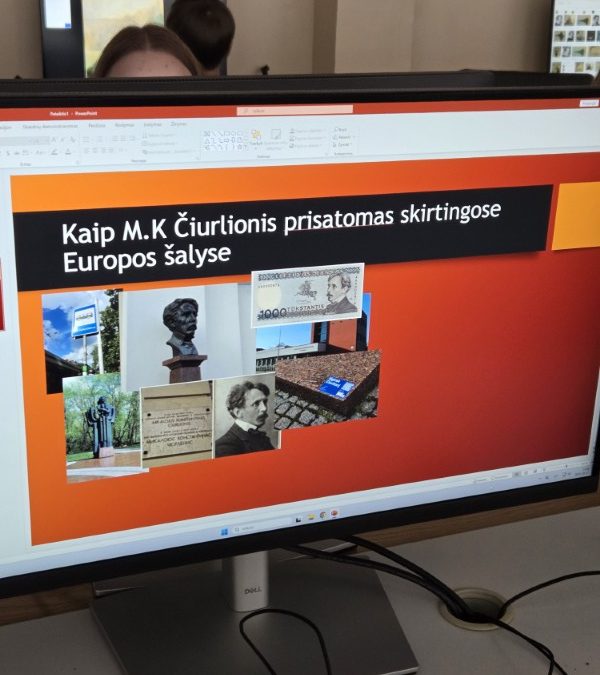 Integruota lietuvių kalbos ir istorijos pamoka 8d kl. „M. K. Čiurlionio pėdsakais po Europos Sąjungos šalis“