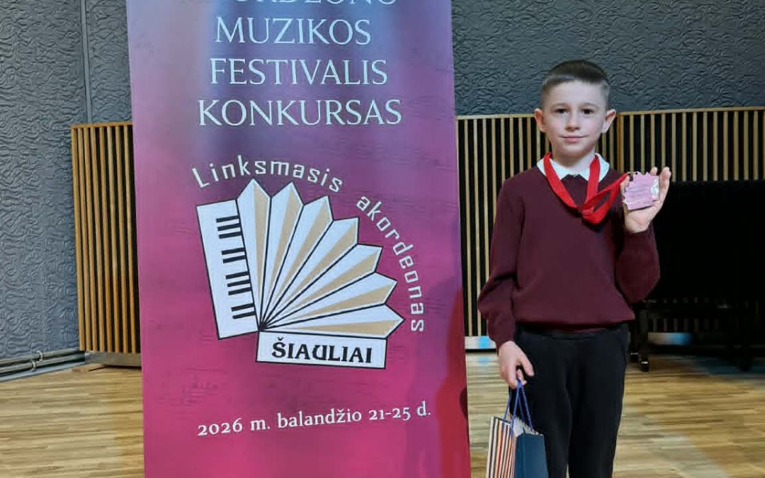 1c klasės mokinio sėkmė tarptautiniame muzikos festivalyje