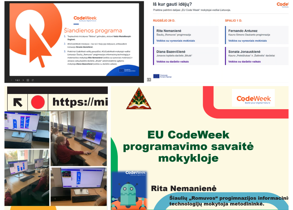 „Romuvos“ progimnazija – „EU Code Week“ bendruomenėje