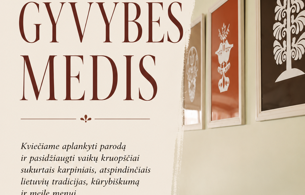 Kviečiame aplankyti 8 klasių mokinių karpinių parodą „Gyvybės medis“