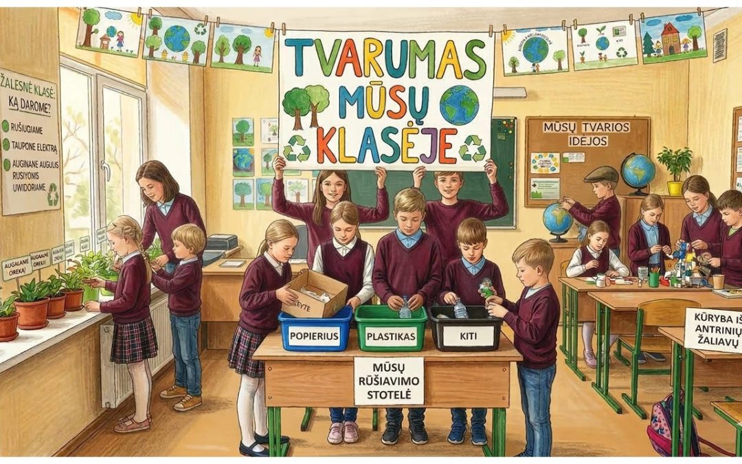 Tvarumo mėnuo mokykloje: matuojame ne tik žinias, bet ir švaresnę ateitį!